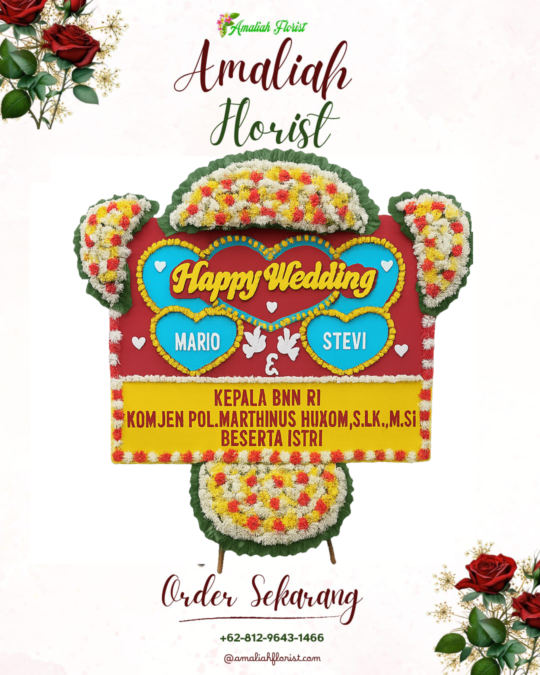 Papan Bunga Pernikahan Balong