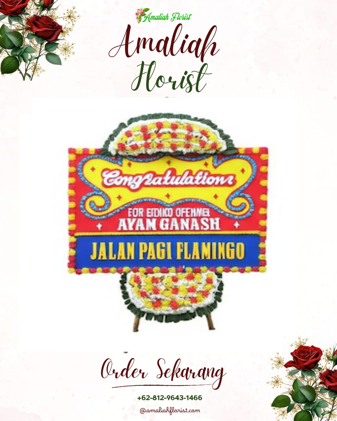 Sewa Papan Bunga Balong